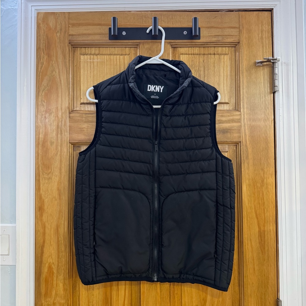 DKNY Black Quilted Vest
